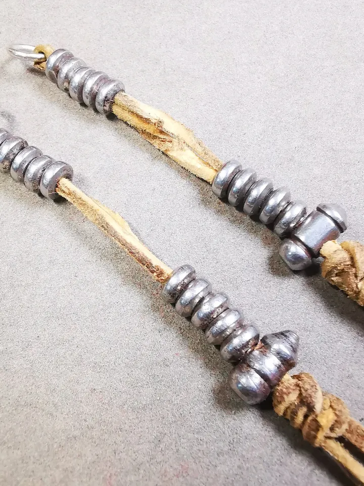 Gandhanra 7mm Tibetan Buddhist Prayer Bead Counters for 8-15mm Mala,with Dorje and Bell Pendant,Made of Cold Iron,60 Years Old