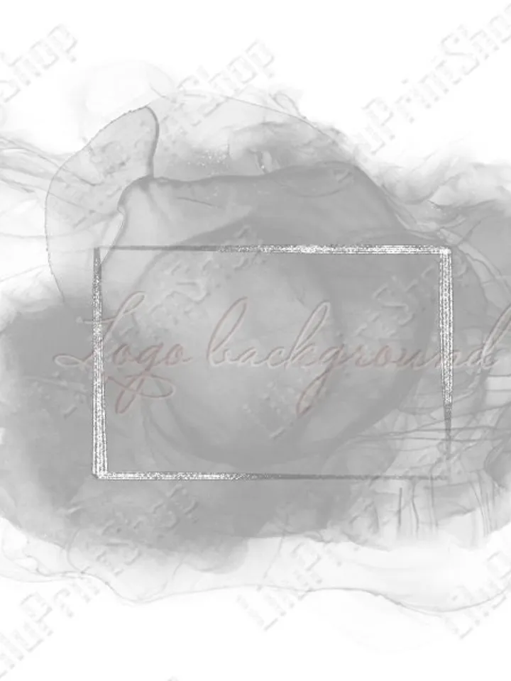 Grey and silver logo Background for Neutral Logo design ink Png. Watercolor Grey alcohol ink logo digital instant download