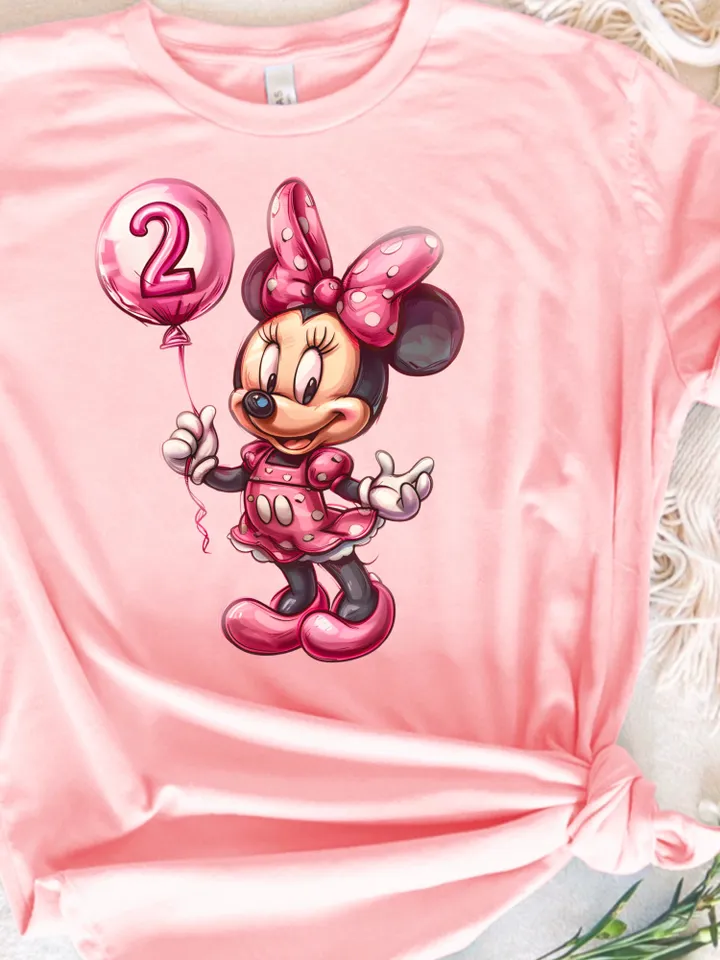 2st Birthday Mickey PNG, Birthday Family Shirts Minnie, Baby girl birthday decoration, Two years birthday png, Mouse ears family T-shirt