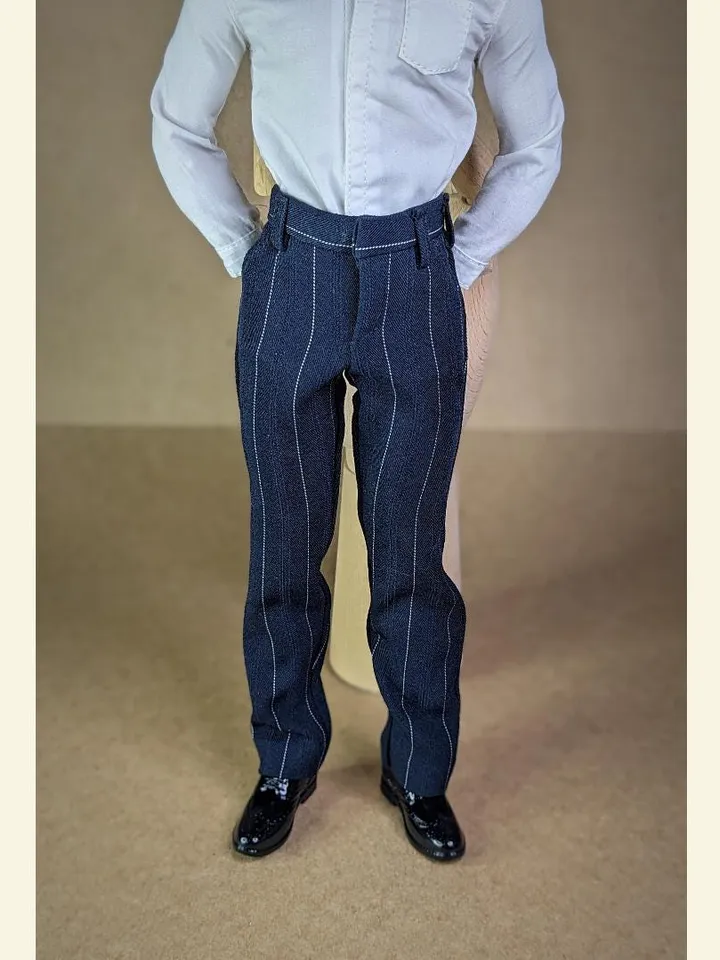 Handmade classic navy pants for 13 inch fashion male dolls (Adonis)
