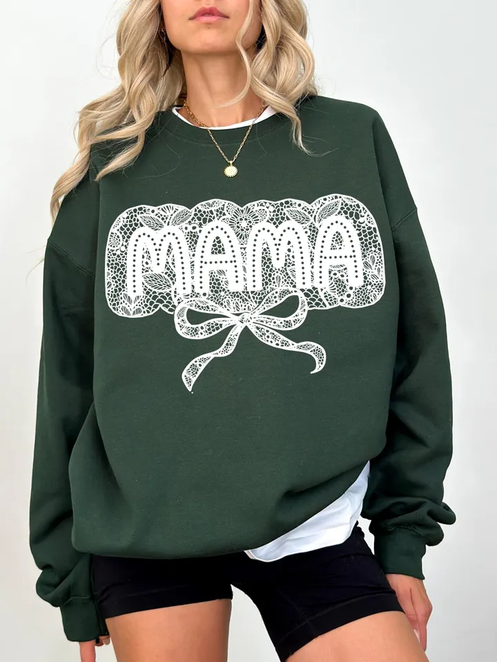Lace Mama Coquette Png, Mama Png, Floral Mama Chinoiserie Png, Mama Varsity Png, Mothers Day Png, Gift for Mom, Lace Coquette Bow Png