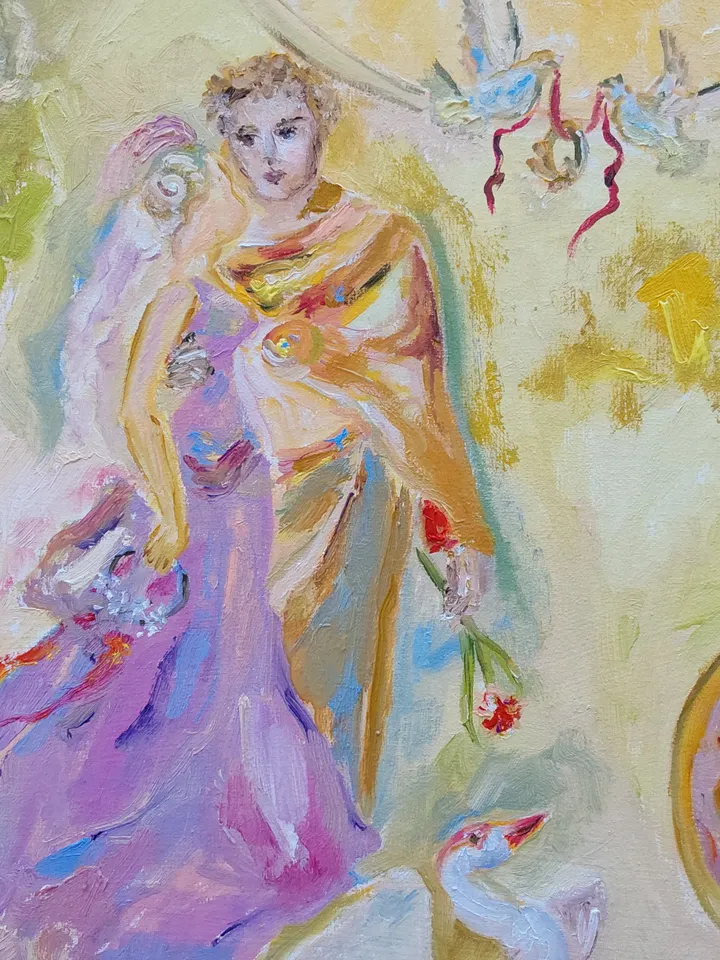 Oil painting on canvas "Lovers" 40x60cm (16x24 inches)