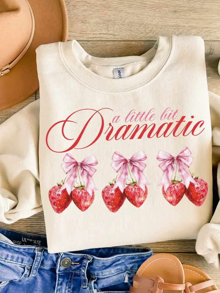 Little bit Dramatic Strawberry Bow Png, strawberry era, Cherry coquette bow png soft girl era aesthetic png Trendy Cherry png coquette