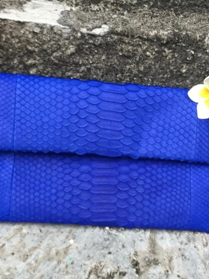 Genuine python skin ultramarine clutch handmade, classy elegant leather clutch, bag free shipping, clutch leather bright blue, small clutch