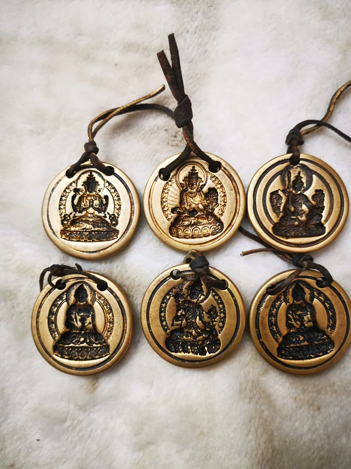 Gandhanra Old Tibetan Buddha Statue Tsa Tsa Mold Amulet,Copper Mould For Making Clay Buddha Statue, DIY Tsha Tsha Statue,Pendant