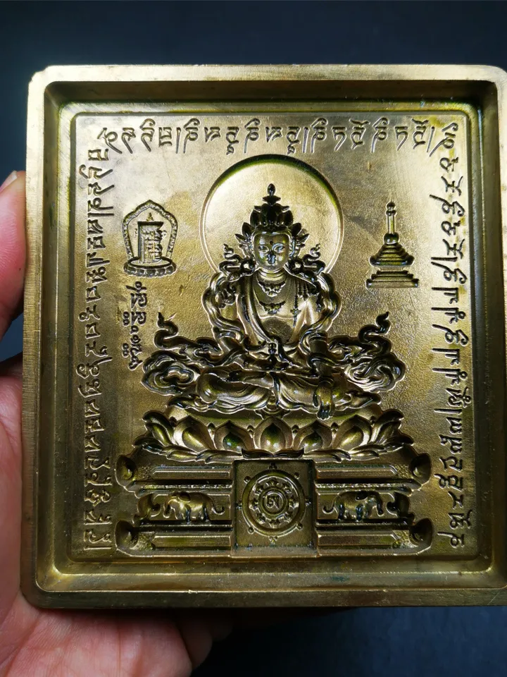 Gandhanra Handmade Tibetan Buddha Statue Mold,Akshobhya Tsa Tsa,Copper Mould For Making Clay Buddha Statue,Tsha Tsha