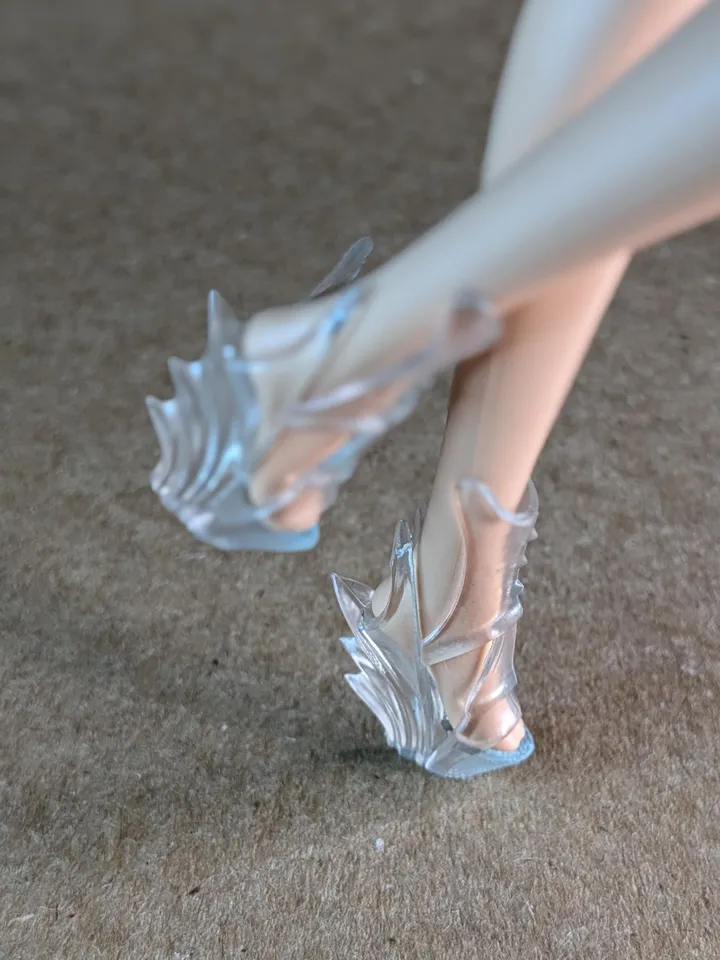 Clear wedge sandals for 1/6 scale female dolls