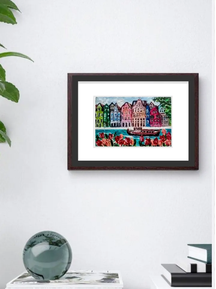 Amsterdam Painting City Skyline original art