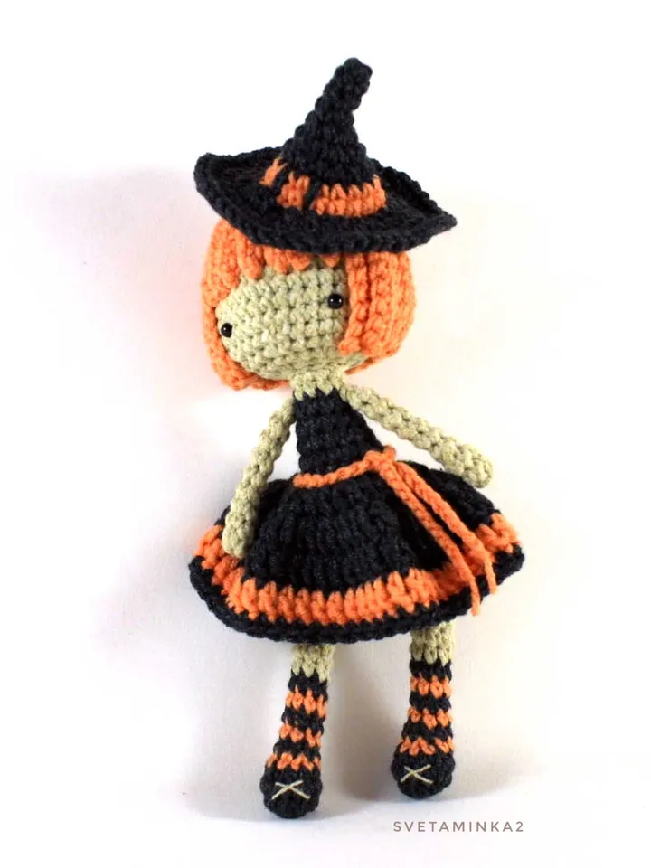 Crochet Witch Doll Pattern. Amigurumi Doll. Digital Download. PDF.