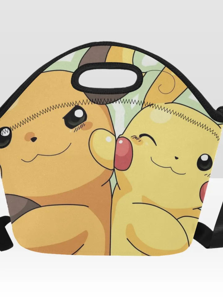 Pikachu and Raichu Neoprene Lunch Bag, Lunch Box