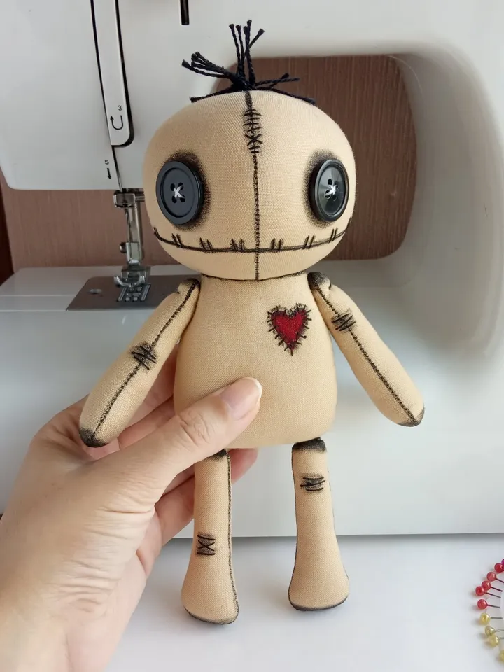 Handmade Voodoo Doll - Beige