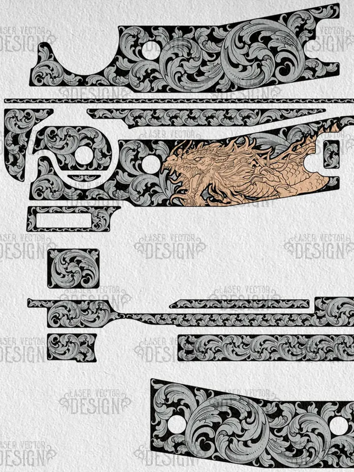 VECTOR DESIGN FN PS 90 Dragon and scrolls