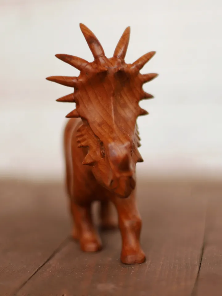 Wooden dinosaur Styracosaurus