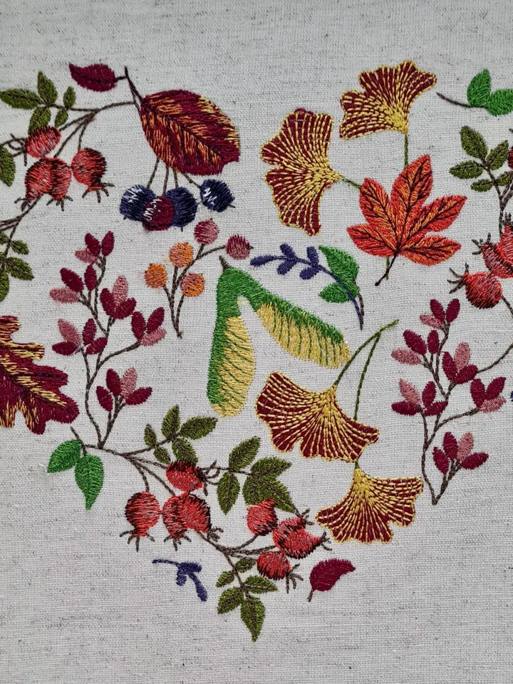 Machine embroidery design "Heart of Autumn"