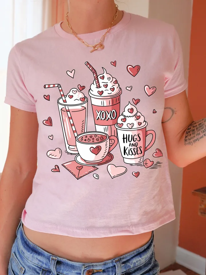 Coffee Valentine Png, Valentines Day, XOXO Hugs and Kisses Png, Digital Download, Valentine Graphics, Coffee Lover Png, Coffee Sublimation