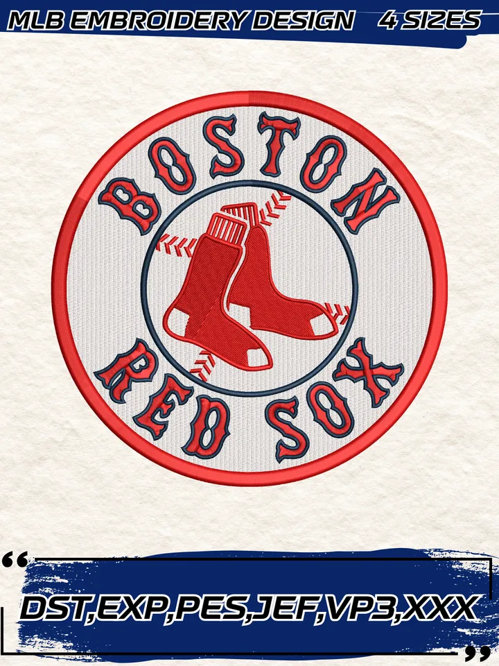 Boston Red Sox Alternate Logo Embroidery Design,MLB Embroidery Design,Machine Embroidery Design File,4 Sizes, Digital Download