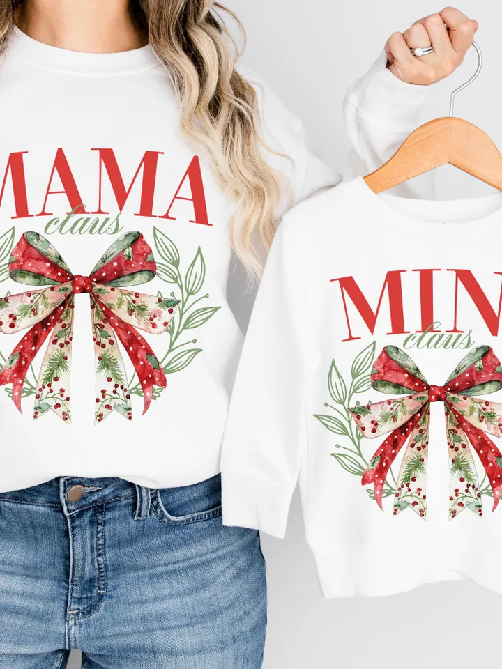 Mama Claus png, Christmas png, Mama mini png, Mama png, Coquette bow Christmas png, Christmas Season Png, Christmas png, Retro Christmas