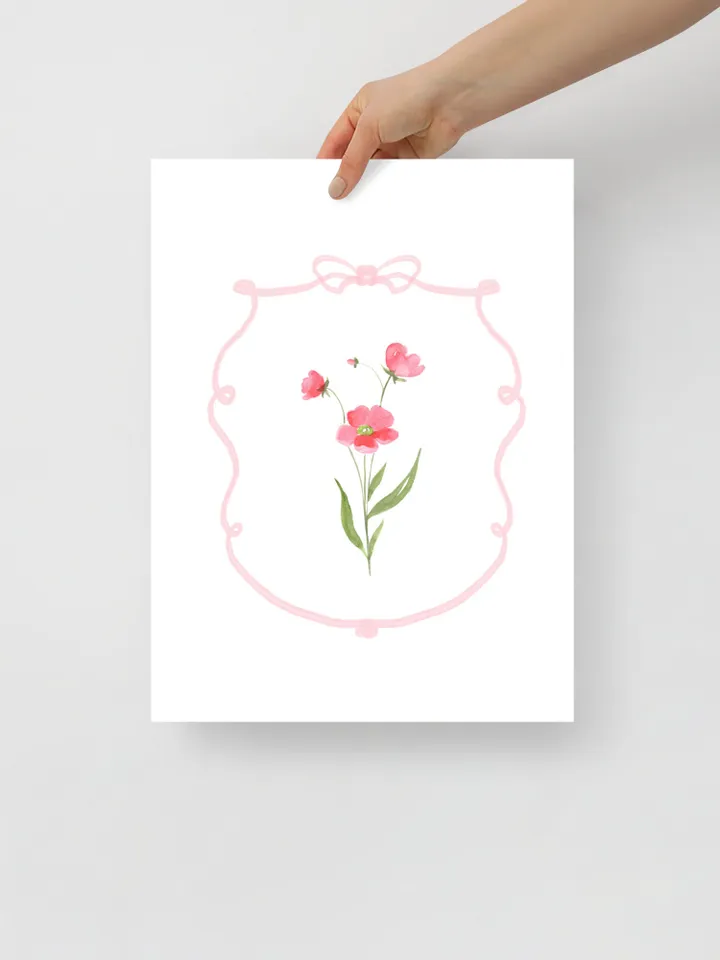 Set of 4 Pink Flowers Watercolor Painting, Vintage Botanical, Wildflower Wall Art, Colorful Floral, Blush Pink Floral, Trendy Artwork Print