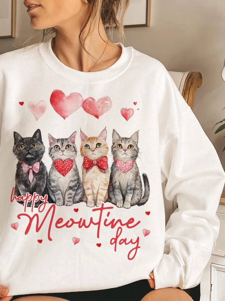 Valentine Cats Png, Cat Lover Digital Art for Crafts, Sublimation, and DIY Projects, Trendy Valentine Cat Mom Png Digital File Download