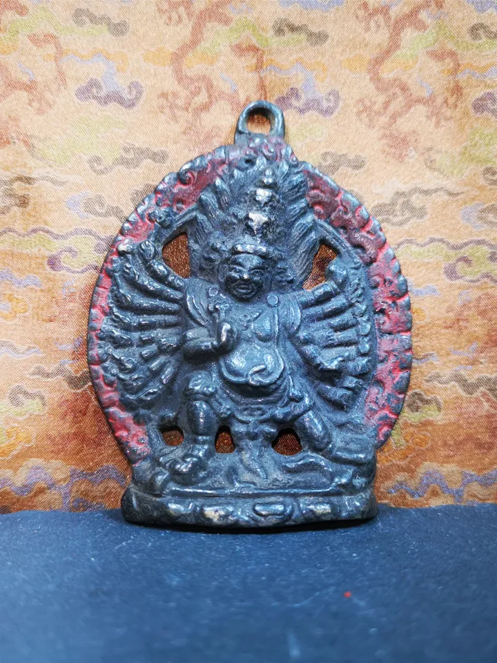 Gandhanra Vintage Tibetan Buddhist Statue,Yamantaka,Vajrabhairava,40 Years Old