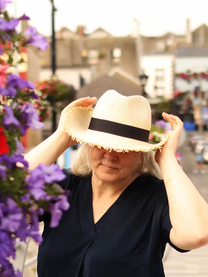 Fedora Straw hat for Women summer raffia sun hat floppy beach boho seaside hat