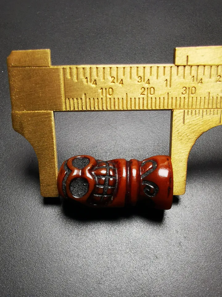 Gandhanra Tibetan Amulet,Yak Bone Carved Skull Sītavana Pendant, Hand-carved Skull Pendant for Prayer Bead/Necklace