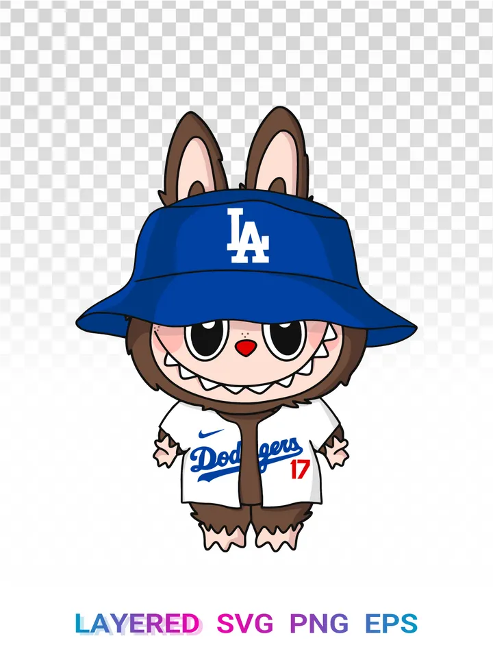 Viral Labubu Dodgers SVG (Ohtani 17) for the Trendy Art Toy Collector