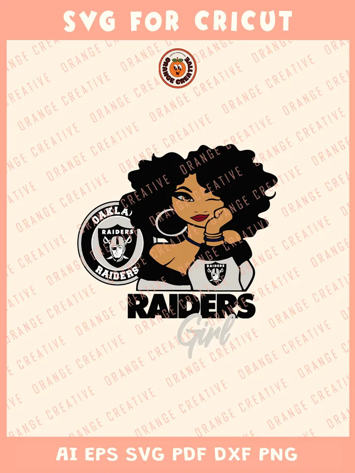 Las Vegas Raiders Girl Svg, NFL Las Vegas Raiders Team Svg, NFL Football SVG for cricut, Raiders Team Gift For Girls, Svg Files for Cricut, Png, Dxf, Digital Download