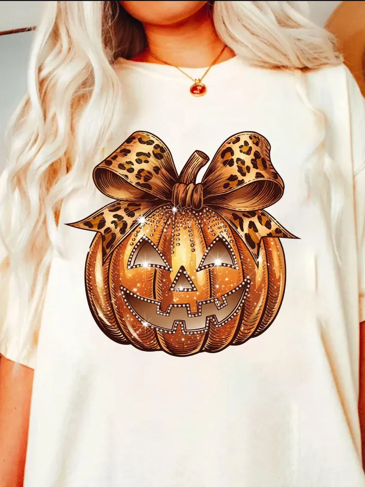 Leopard Coquette Bow Pumpkin Png, Sparkly Pumpkin Png, Fall Shirt Design, Fall Sublimation, Pumpkin Patch Png, Thanksgiving Png, Fall Png