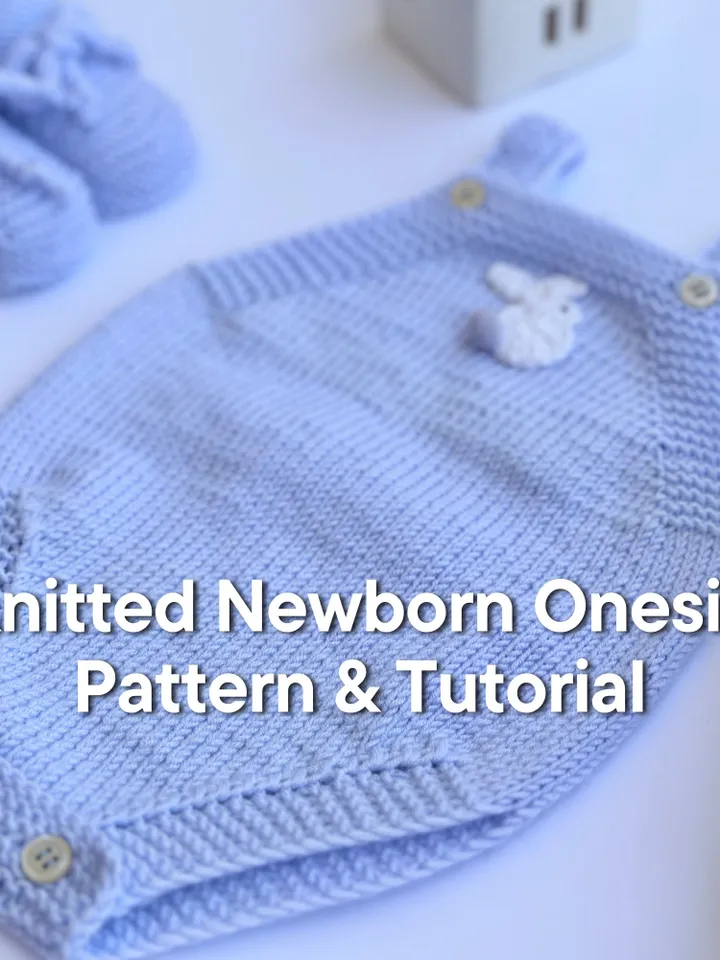 PDF Newborn Onesie Seamless Knitting Pattern – Comfort for Your Newborn with video ENG