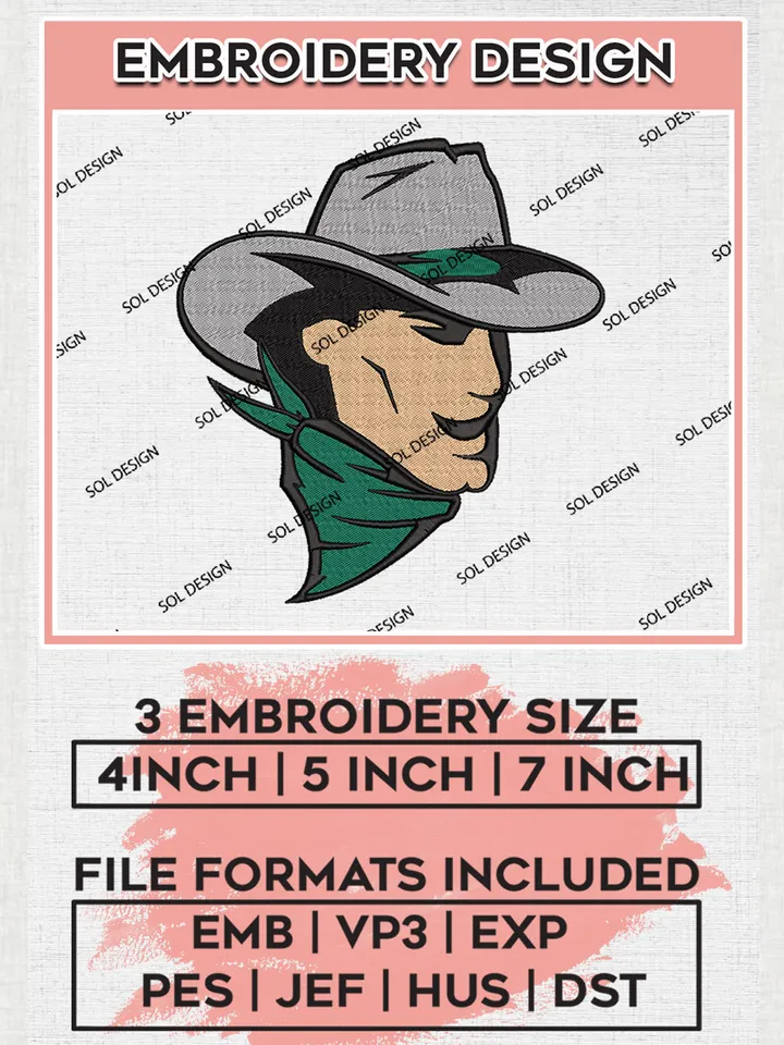 Stetson Hatters Embroidery Designs, NCAA Logo Embroidery Files, NCAA Stetson Hatters Logo, NCAA Embroidery Designs, Machine Embroidery Designs, Digital Download