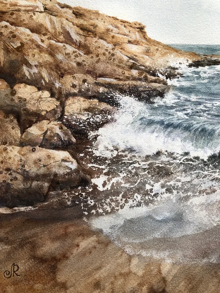 Seascape Painting Original Painting Watercolor Sea Painting