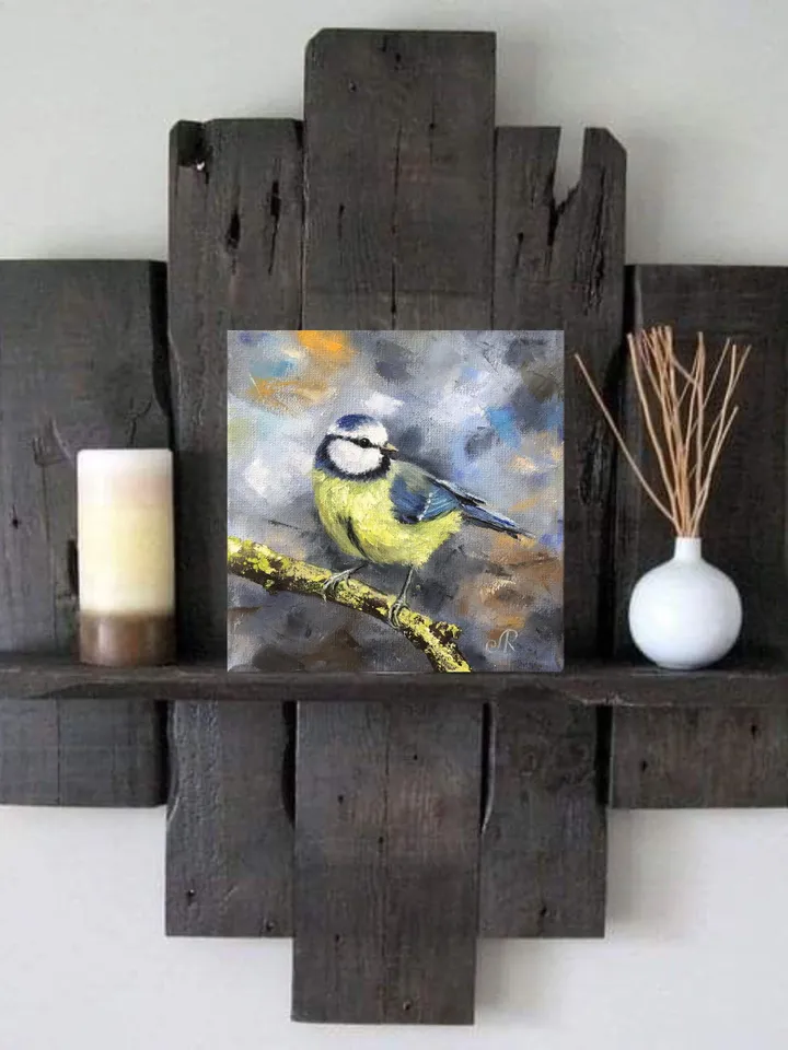 Bird Original Oil Painting Animal Painting Birds Wall Art