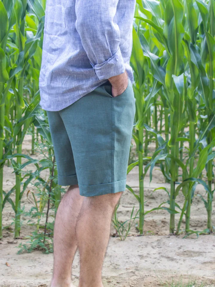 Linen shorts for men / Linen organic clothing / Mens summer linen shorts / gift for men