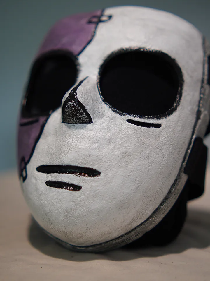 Sally Face cosplay Pink-White mask Game mask Halloween mask High Quality Resin mask