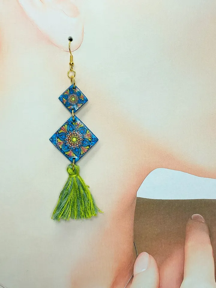 Handmade fringe earrings.