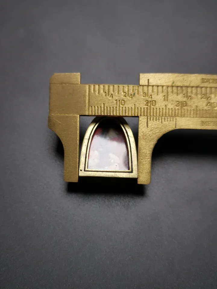 Gandhanra Antique Handmade Gau Ghau Shrine, Mini Tibetan Buddhist Altar Amulet Pendant,Made of Red Brass