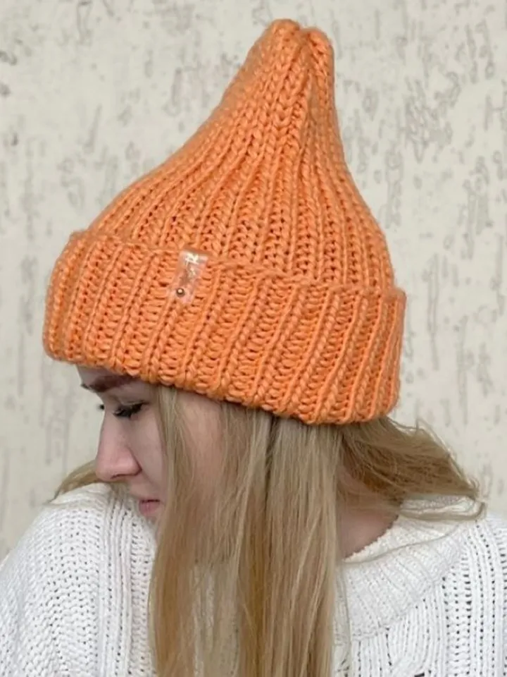 Warm handmade knitted hat
