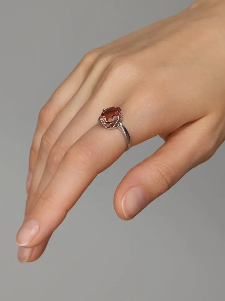 Silver ring 925 with sultanite