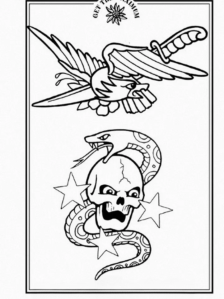 Malbuch Tattoo Max
