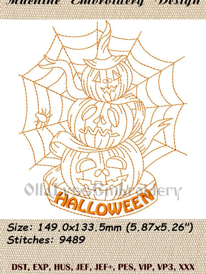 Halloween Pumpkins free embroidery design