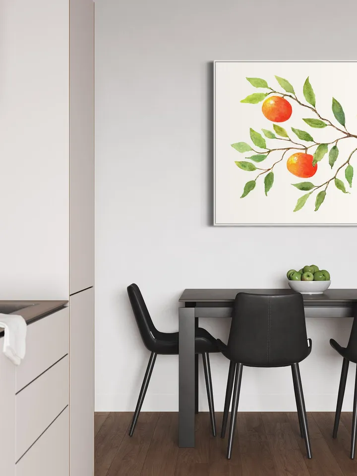 Orange Tree Art Print, Watercolor Painting, Citrus Tree, Kitchen Decor, Plant Wall Art, Fruit Art Print, Orange Tree, Vintage Fruit Trees