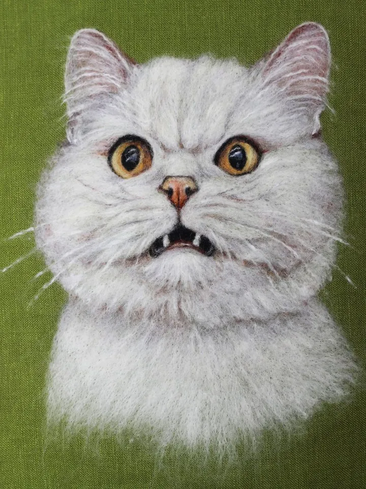 Realistic Needle felted cat custom, Christmas Gift Wrapping,Customized gift