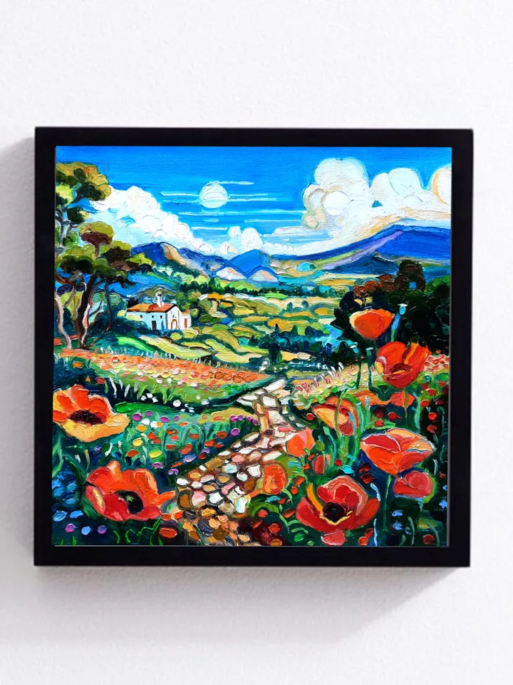California Poppy Painting Original Oil Artwork 12*12
Flowers Painting Impasto Oil Painting