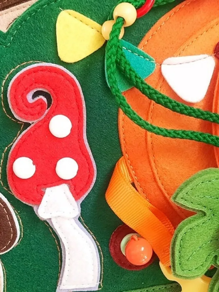 Autumn Quiet book pattern PDF & Tutorial pages, Felt book pattern svg, Quiet book ideas, Sensory toys,  Pdf felt sewing pattern for toddler