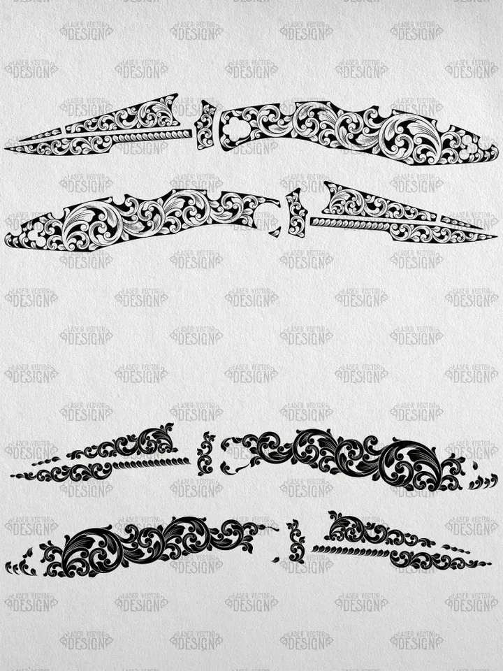 VECTOR DESIGN Spyderco Police Model Signature Knife with 4.15 VG-10 Steel Blade and Premium Stainless Steel Handle - CombinationEdge - C07PS Scrollwork