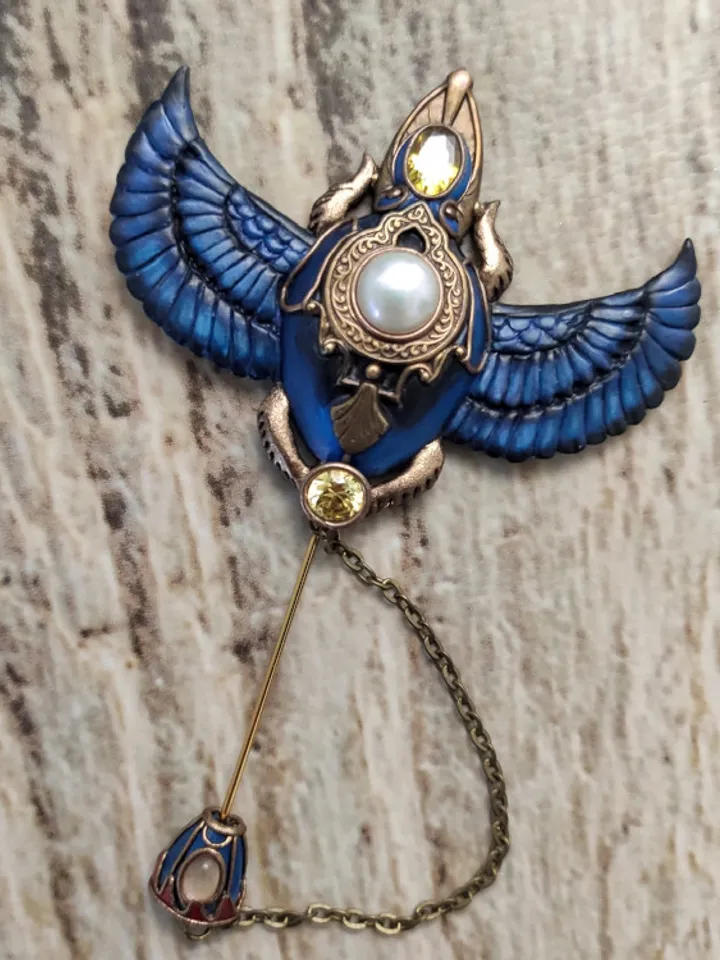 Scarab brooch,Insect brooch,Dung beetle brooch,Beetle brooch, Beetle jewelry