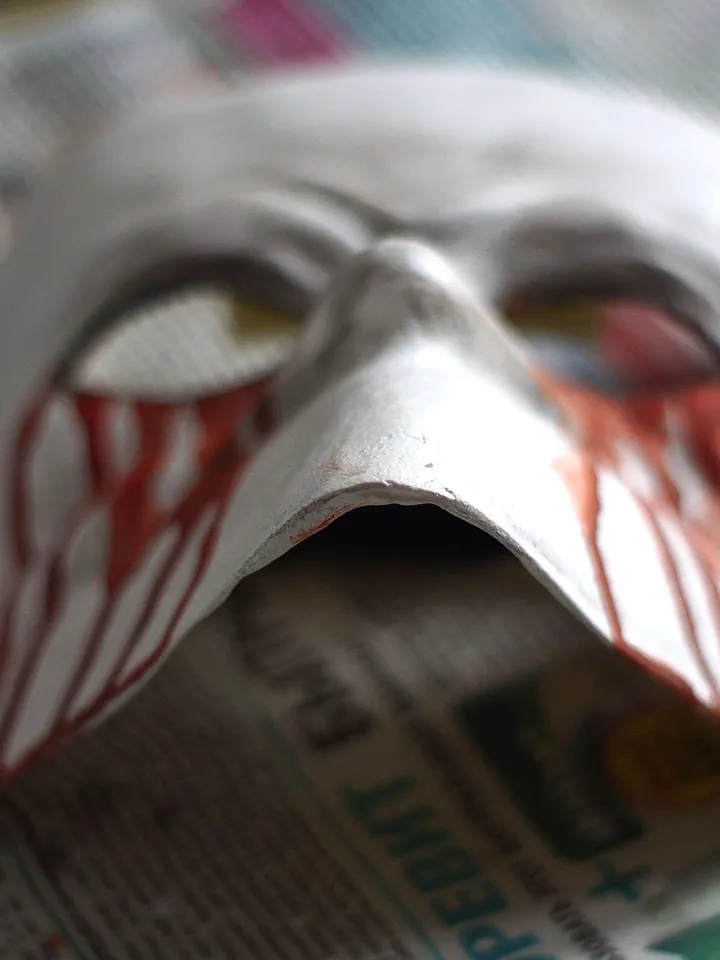 Bauta Venetian Bloody mask Horror Harlequin Clown
