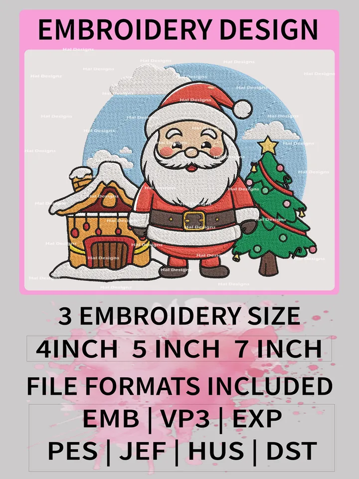 Mr. Christmas Embroidery Design Machine File, Festive Holiday Stitch Art Design, Noel Embroidery Design, Digital Download