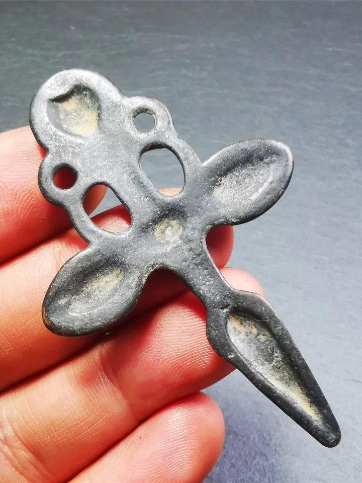 Gandhanra Vintage Phurba Amulet,Kila(Dorje Phurba) Pendant,Tibetan Budhist Ritual Implement,made of Thokcha,2.6&quot;,60 Years Old